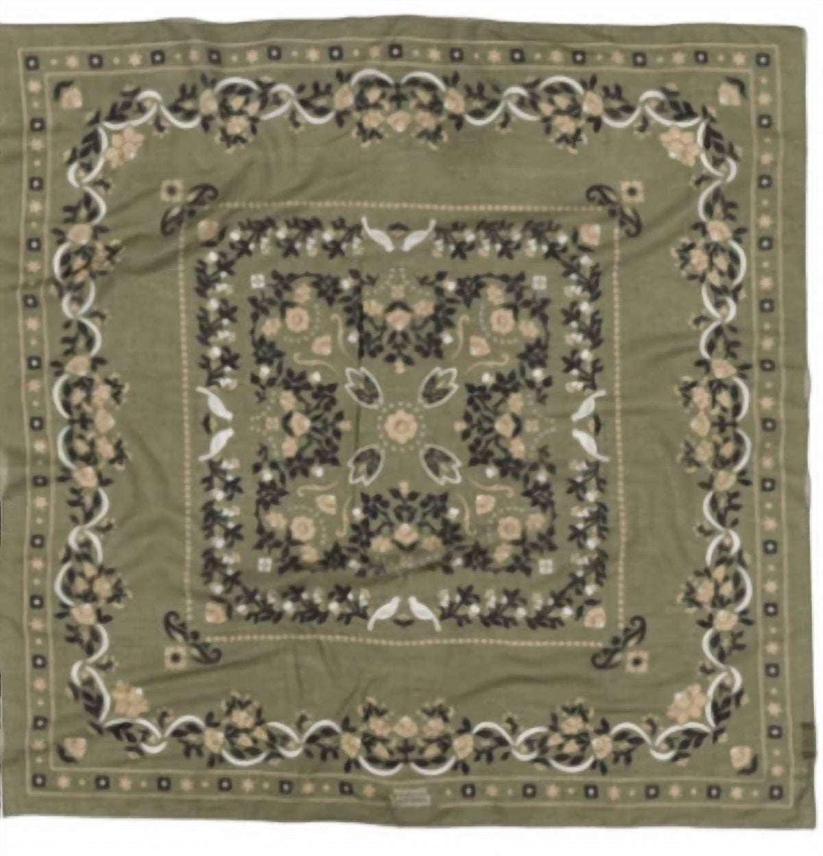 Women's Secret Garden Cotton Scarf In Olive