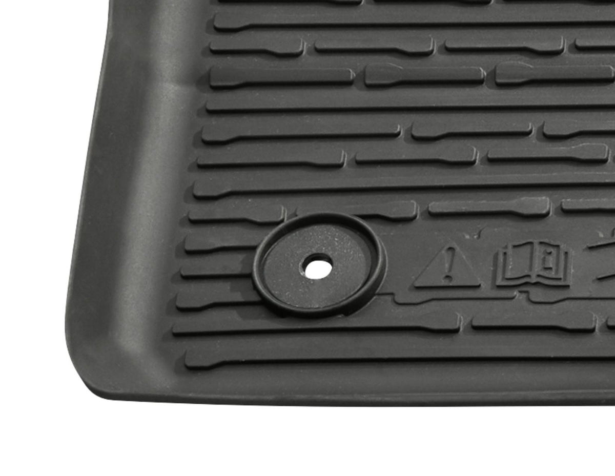 MUSTANG FROM 10/2023 RUBBER FLOOR MATS FRONT AND REAR,BLACK