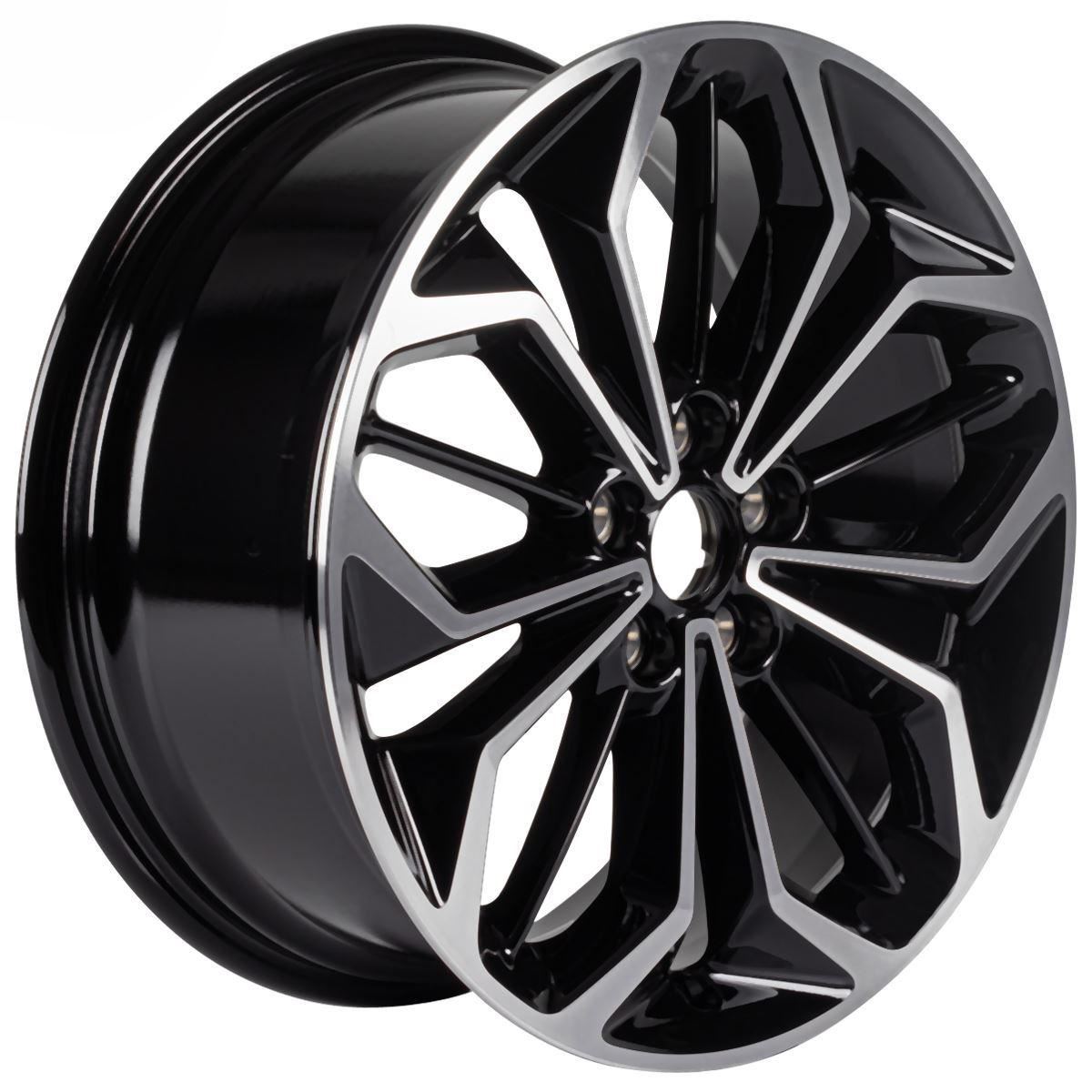 FOCUS/MONDEO 18" SET OF 4 SET OF 4 ALLOY WHEELS KATANA 5X2-SPOKE DESIGN ABSOLUTE BLACK MACHINED FINISH 2019-2022 2418533