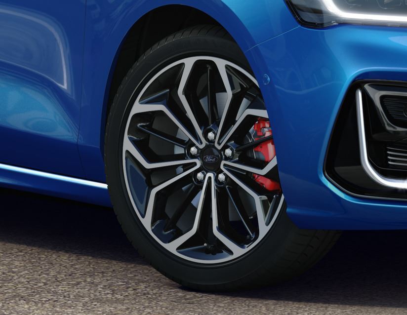 FOCUS/MONDEO 18" SET OF 4 SET OF 4 ALLOY WHEELS KATANA 5X2-SPOKE DESIGN ABSOLUTE BLACK MACHINED FINISH 2019-2022 2418533