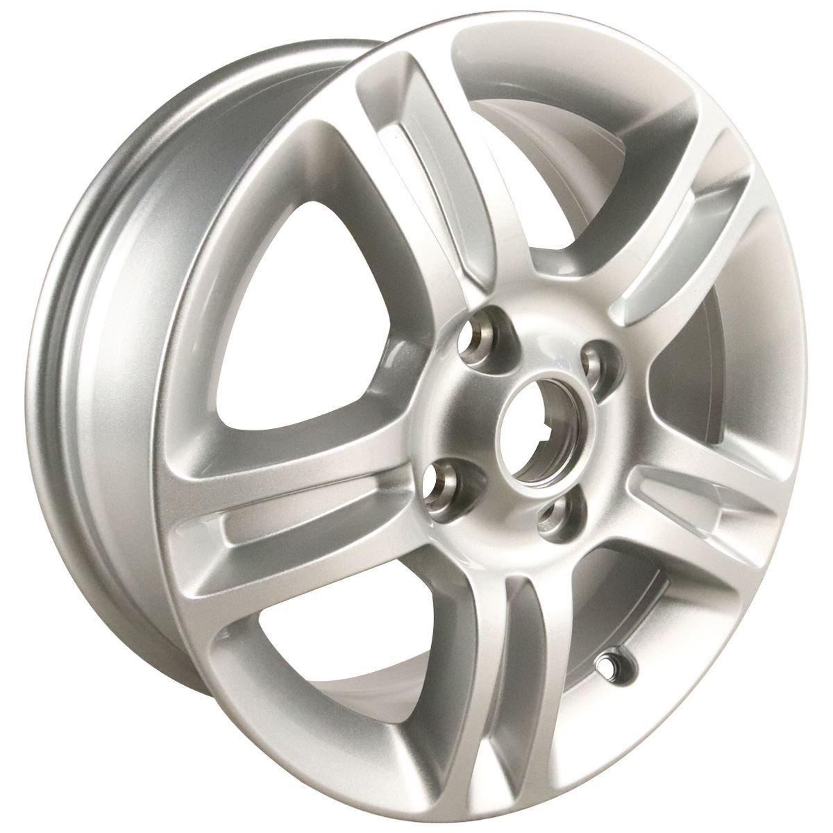FIESTA 15" SET OF 4 ALLOY WHEEL 5X2-SPOKE DESIGN SILVER FINISH 2008-2012