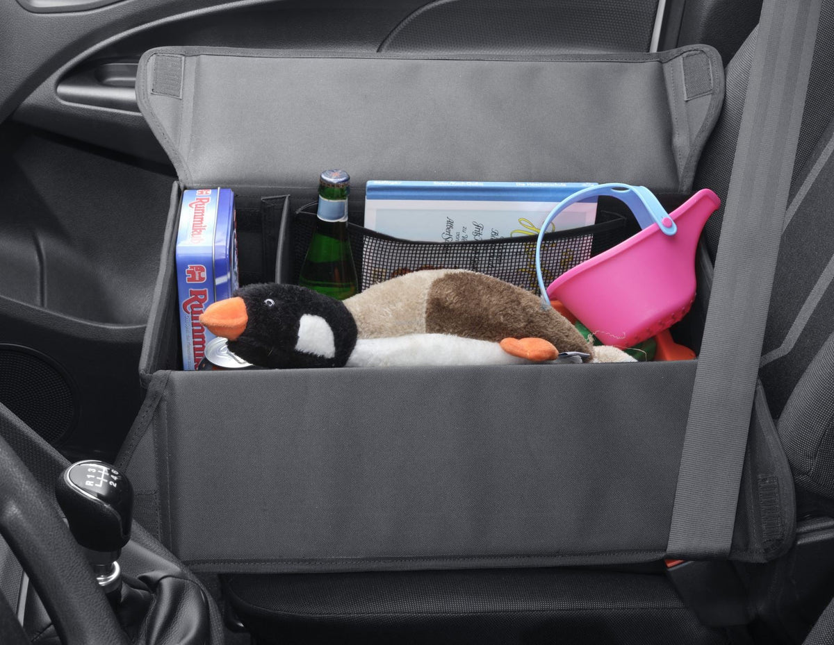 FABRIC TRANSPORT ORGANISER BOX FOLDABLE BLACK WITH WHITE FORD OVAL ON BOTH SIDES