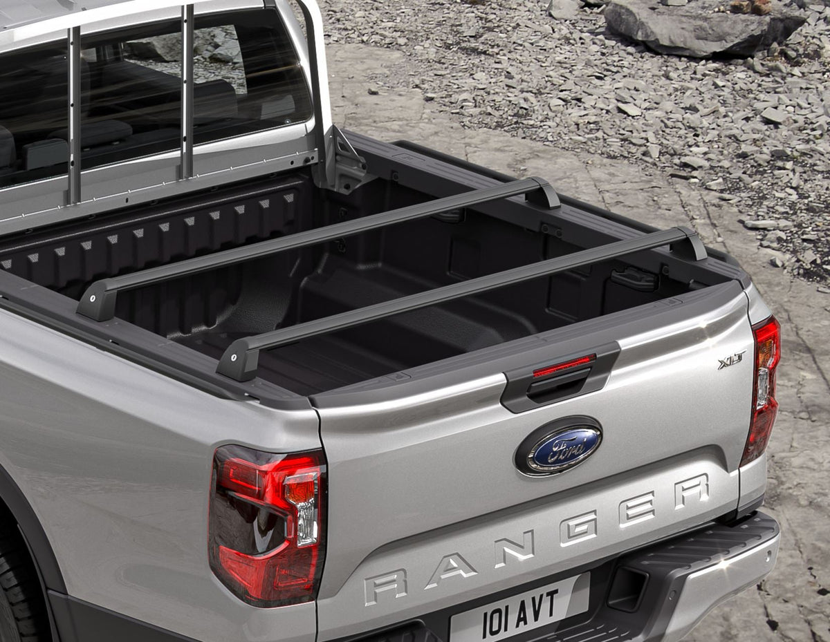 RANGER LOAD BED CROSS BARS LOCKABLE BLACK EXCLUDING RAPTOR & TONNEAU COVERS 2022-ONWARDS 2629605