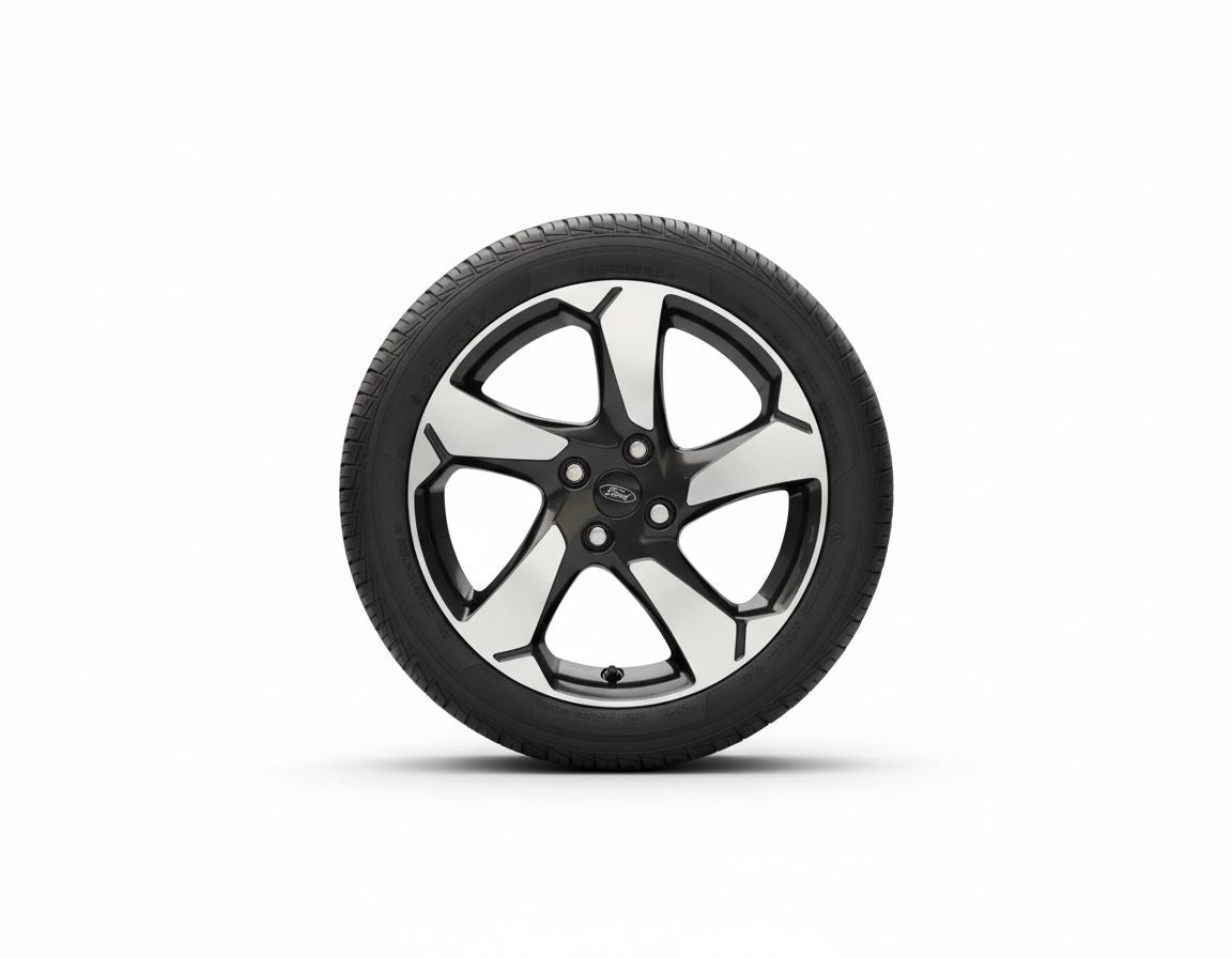 FIESTA 17" ALLOY WHEEL 5-SPOKE DESIGN ABSOLUTE BLACK FINISH 2017-2023