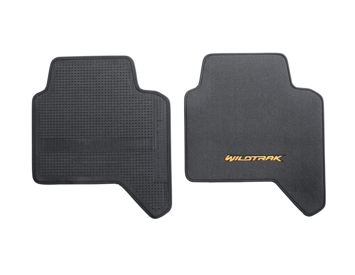 RANGER WILDTRAK REAR VELOUR CARPET FLOOR MATS CONTOURED BLACK 2011-2023 1901711