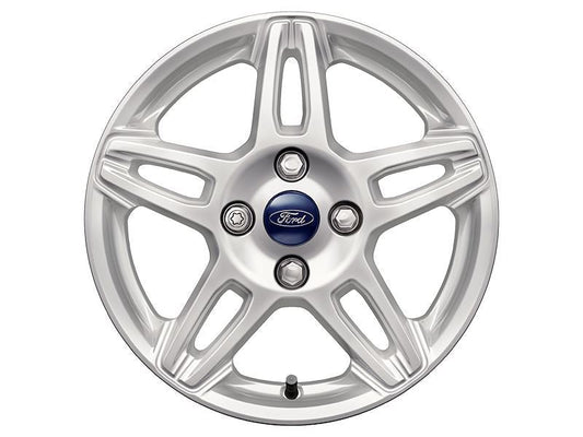 FIESTA 15" ALLOY WHEEL 6J WHEEL 5X2-SPOKE DESIGN SPARKLE SILVER FINISH 2012-2019