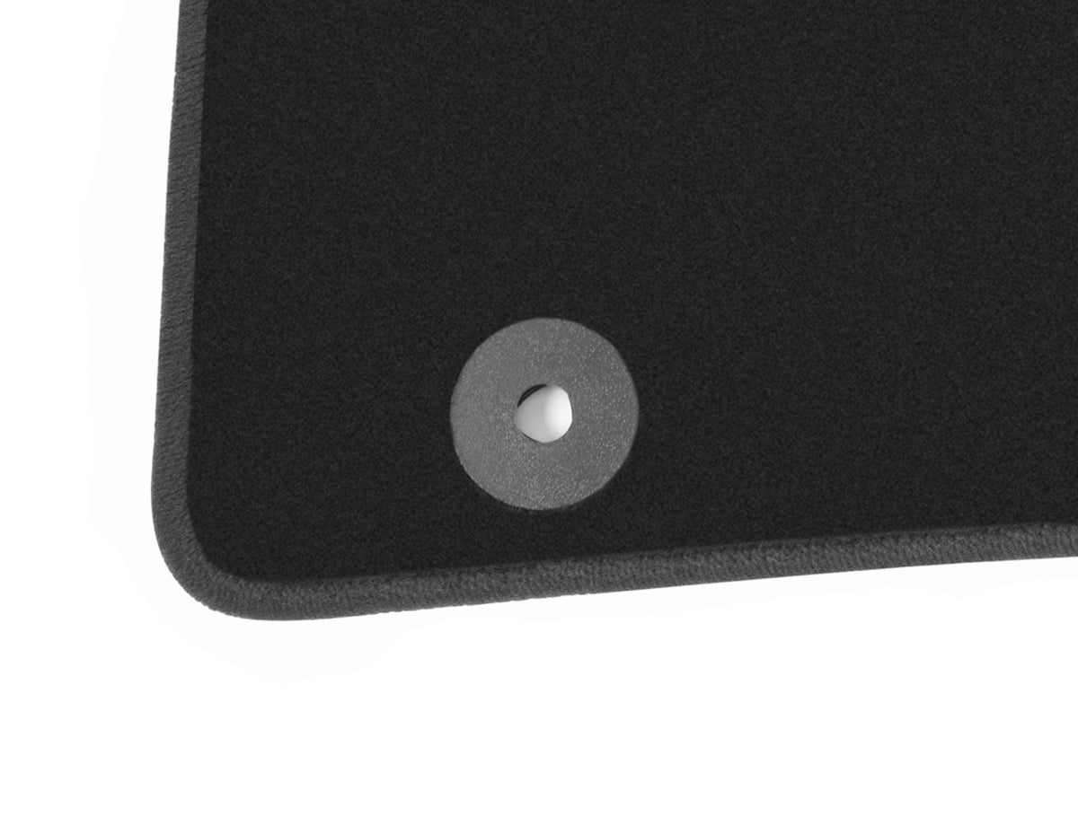 TRANSIT FRONT CARPET FLOOR MATS CONTOURED BLACK WITH DRIVER & PASSENGER FIXINGS 2019-ONWARDS