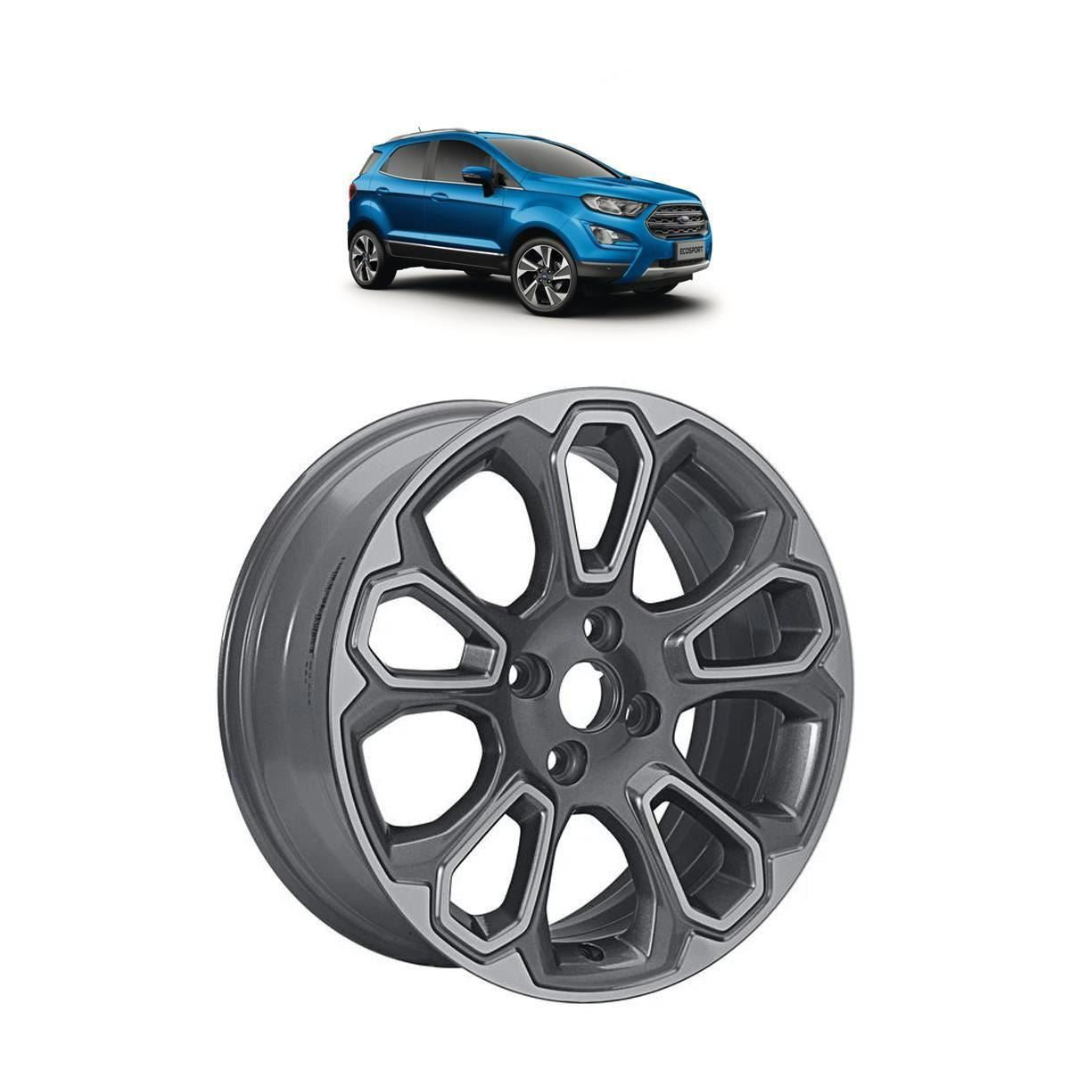 ECOSPORT 17" SET OF 4 ALLOY WHEEL 10-SPOKE DESIGN FLASH GREY MACHINED FINISH 2017-2023
