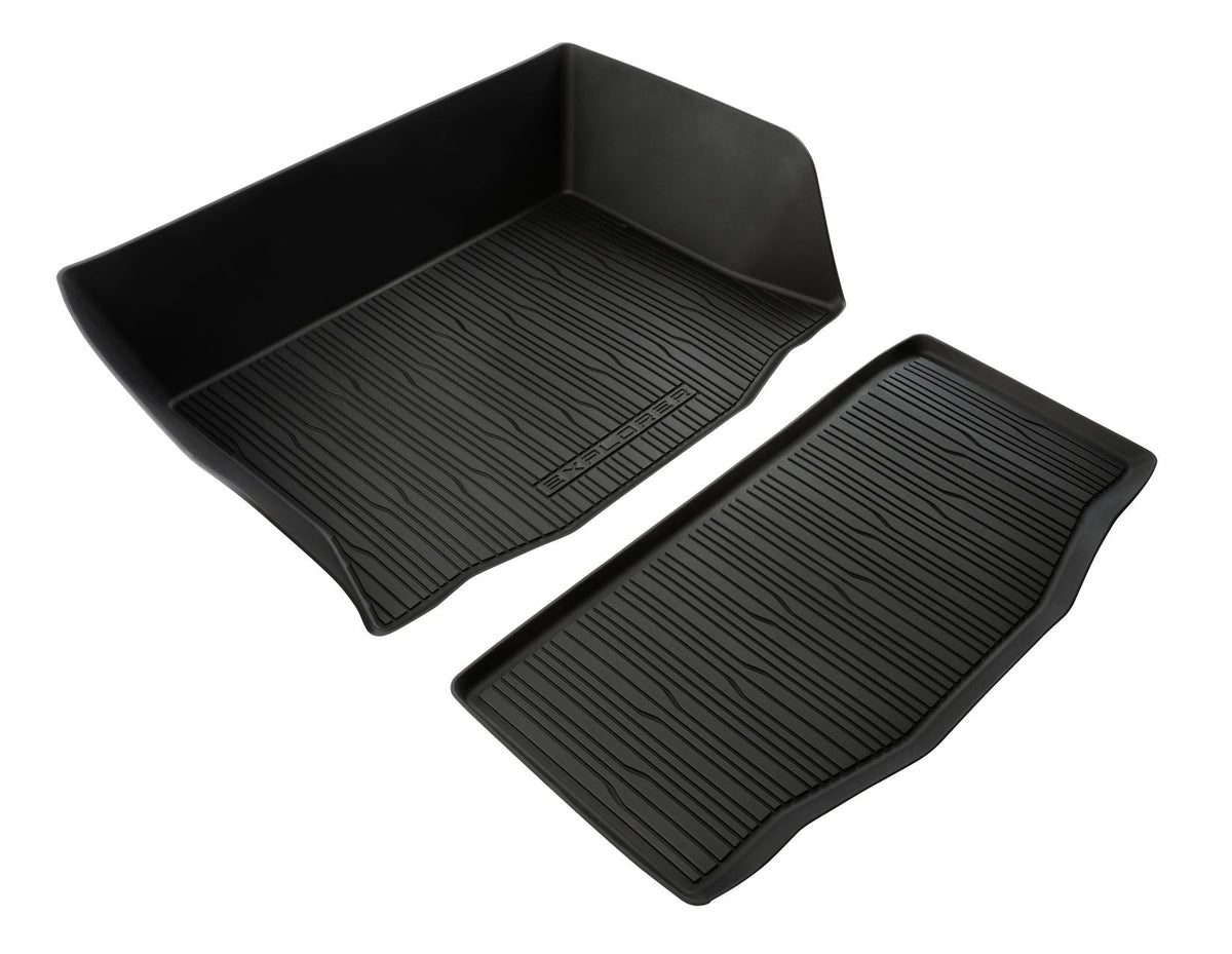 ALL-ELECTRIC EXPLORER RUBBER BOOT FLOOR MAT SET UPPER & LOWER LOAD COMPARTMENT LINER HIGH EDGE TRAY 2024-ONWARDS
