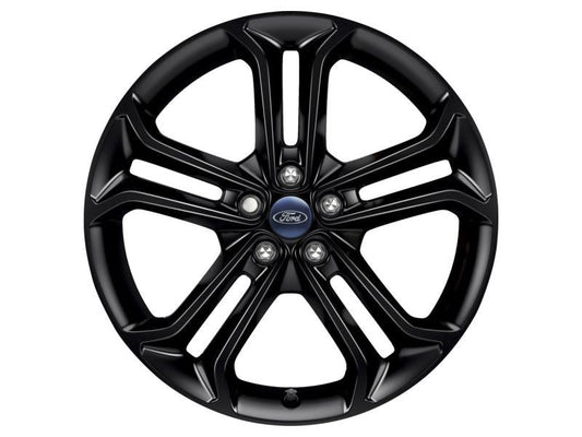 FOCUS 19" ALLOY WHEEL 5X2-SPOKE DESIGN ABSOLUTE BLACK GLOSSY FINISH 2015-2015