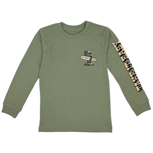 Boy's Take It Easy Long Sleeve Shirt In Pine