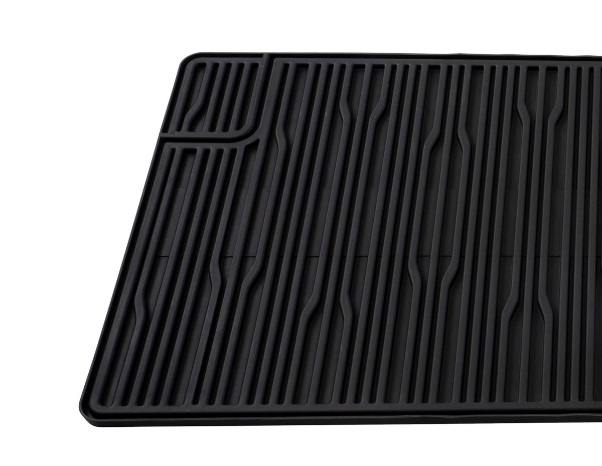 TRANSIT CUSTOM BUS 2ND ROW RUBBER FLOOR MATS ALL-WEATHER CONTOURED BLACK 2024-ONWARDS