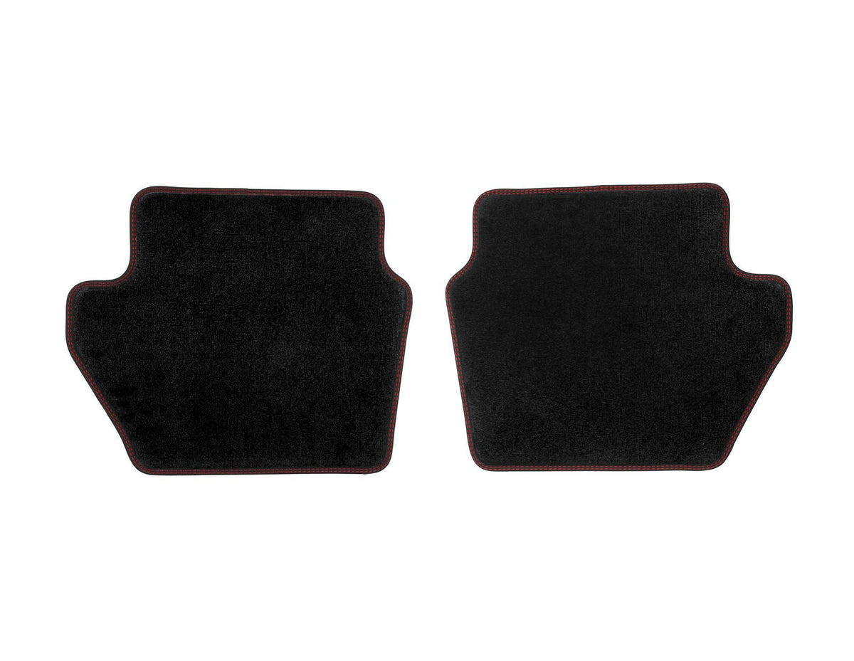 FIESTA PUMA REAR VELOUR CARPET FLOOR MATS CONTOURED BLACK WITH RED STITCHING 2017-ONWARDS