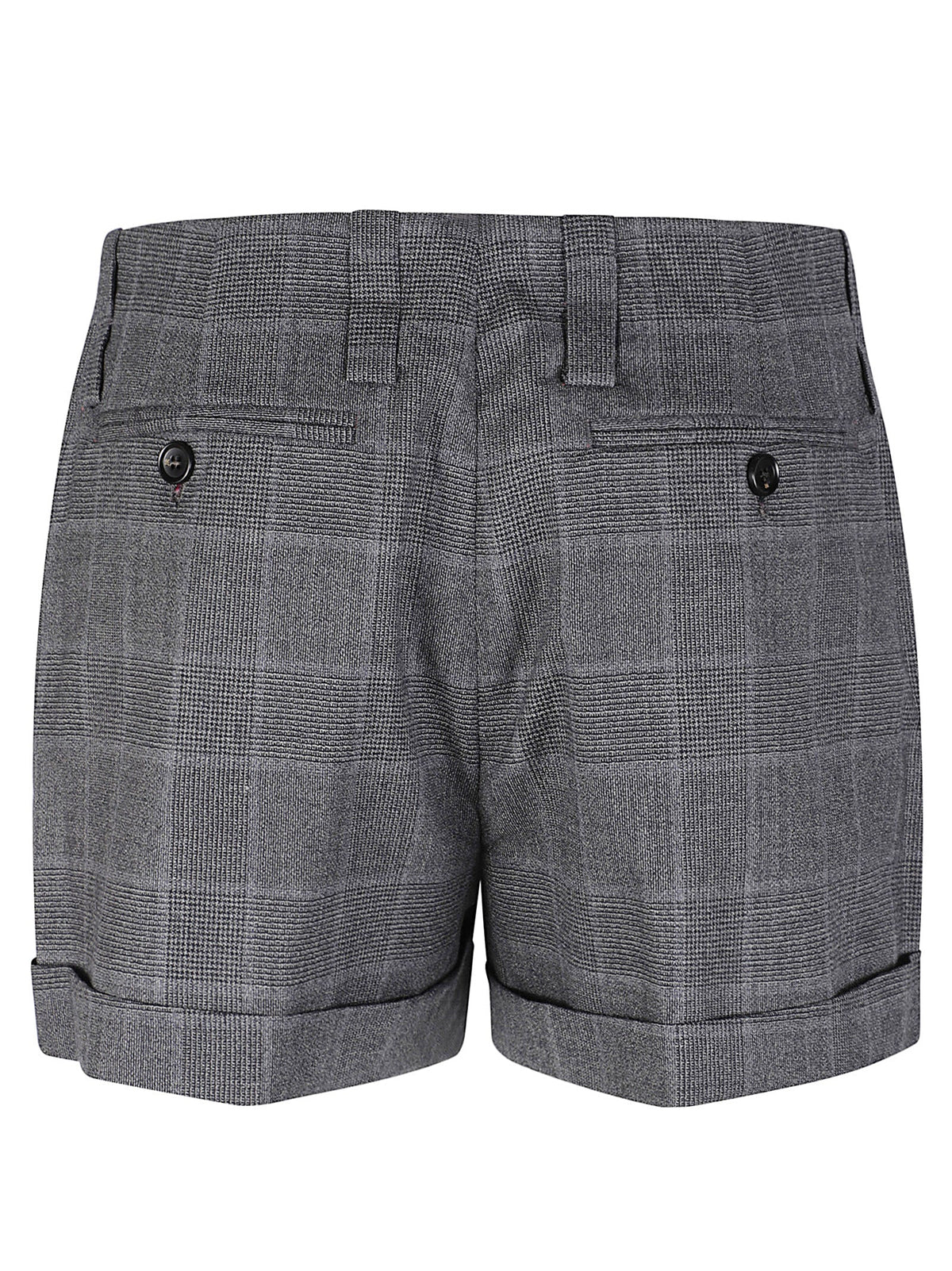 Oliofi Tailored Checkered Cotton Shorts