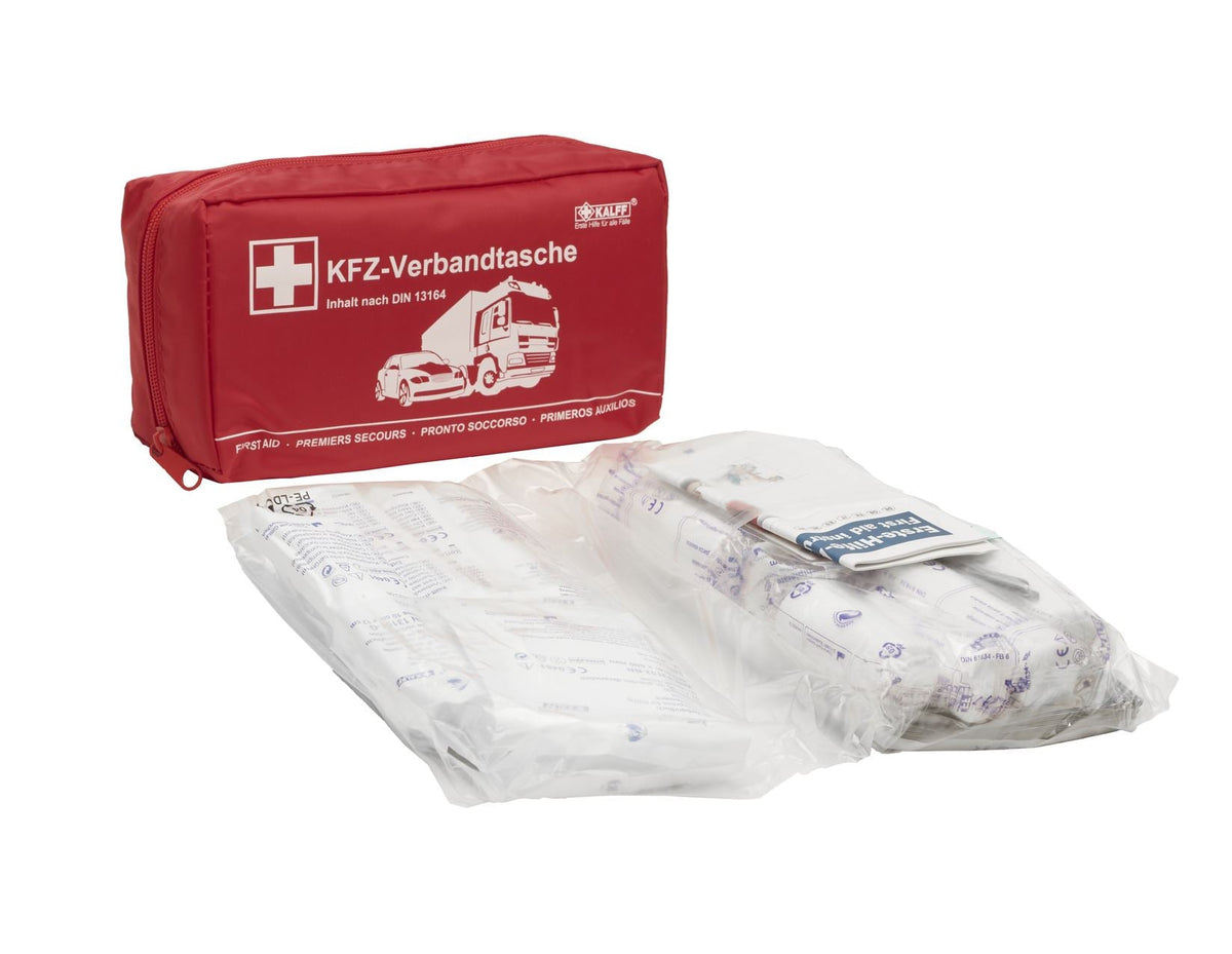 KALFF* FIRST AID KIT IN RED NYLON BAG,NANO