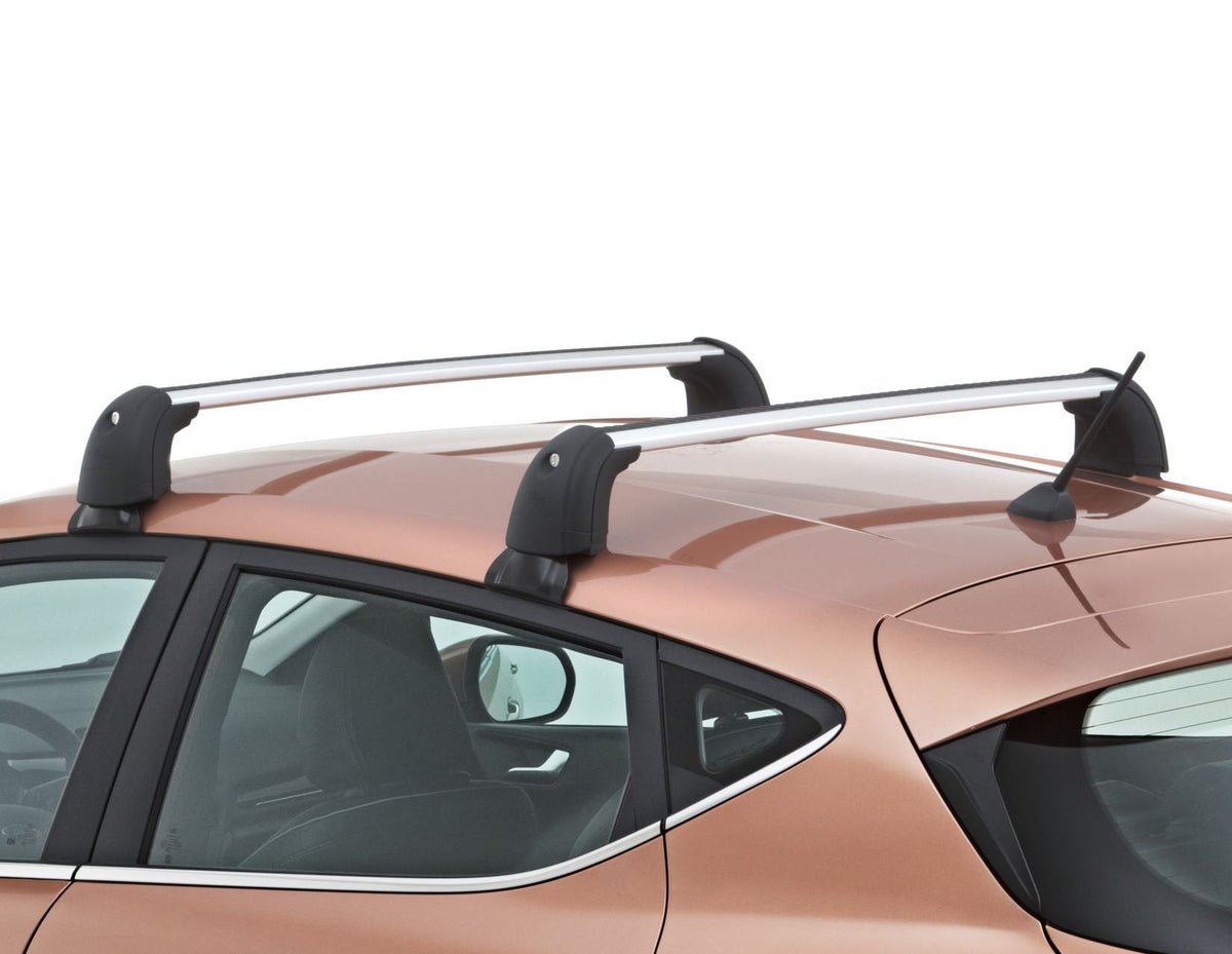 FIESTA 5-DOOR ROOF CROSS BARS ALUMINIUM LOCKABLE NON-PANORAMIC SILVER FINISH 2017-2023 2112395