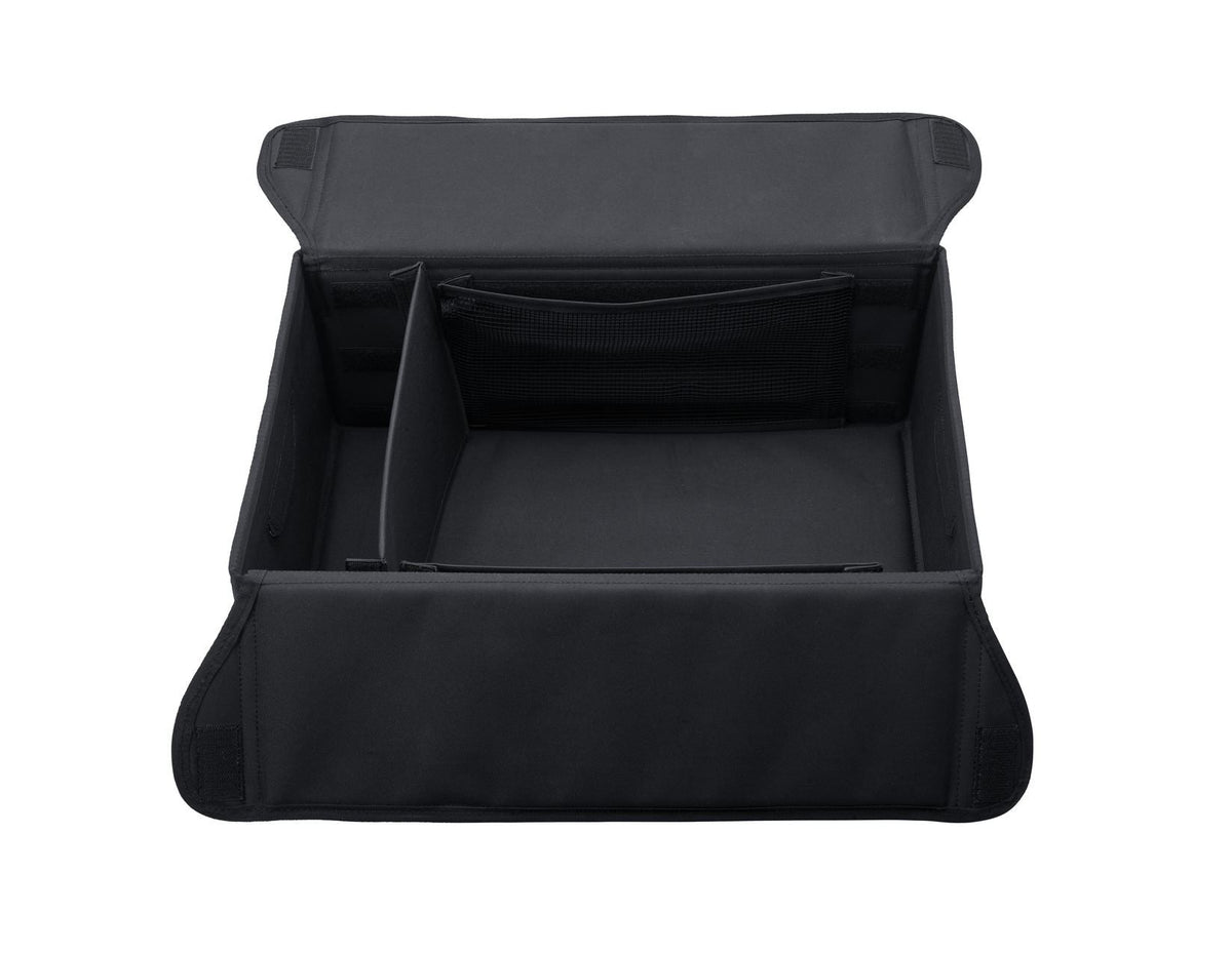 FABRIC TRANSPORT ORGANISER BOX FOLDABLE BLACK WITH WHITE FORD OVAL ON BOTH SIDES