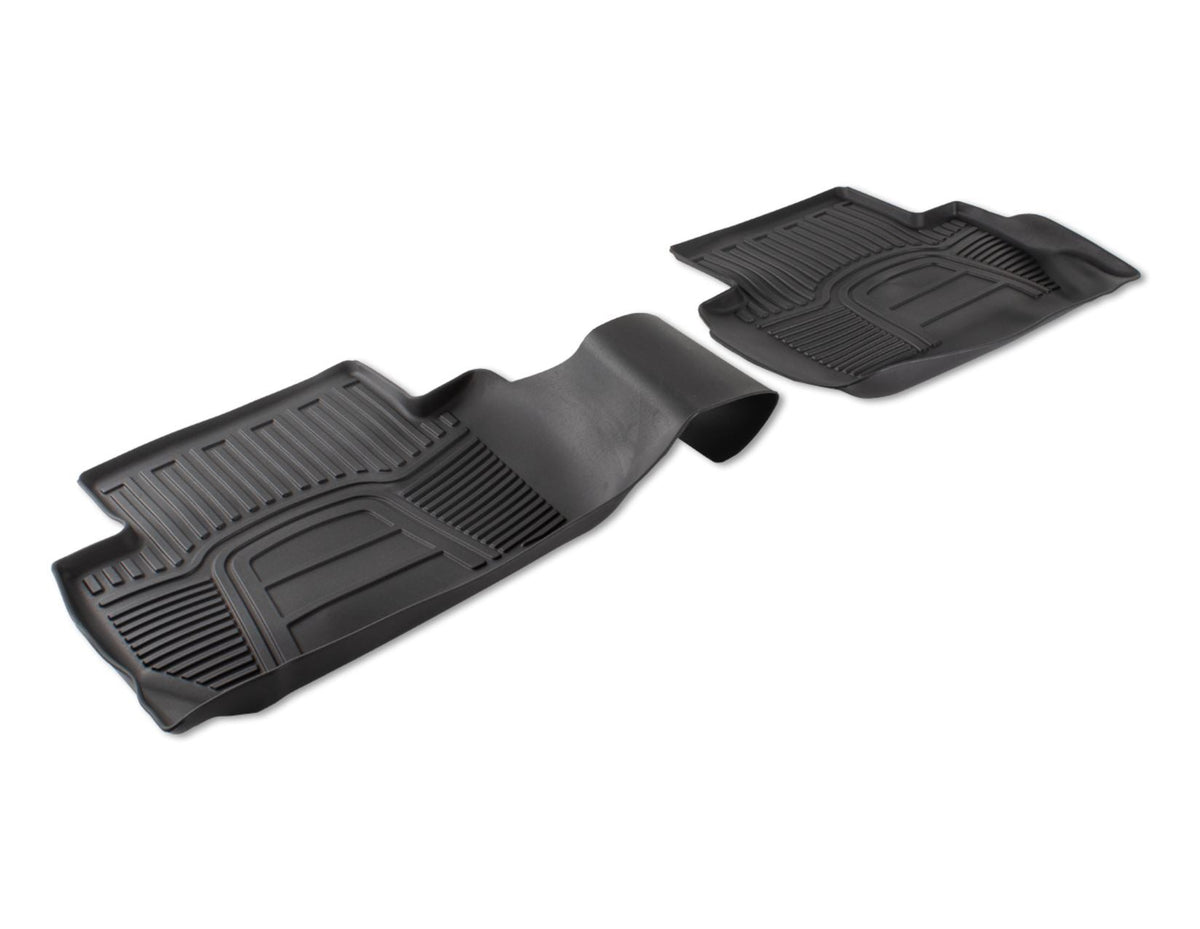 ECOSPORT RUBBER FLOOR MATS REAR SET, TRAY STYLE, BLACK, 2017 - ONWARDS