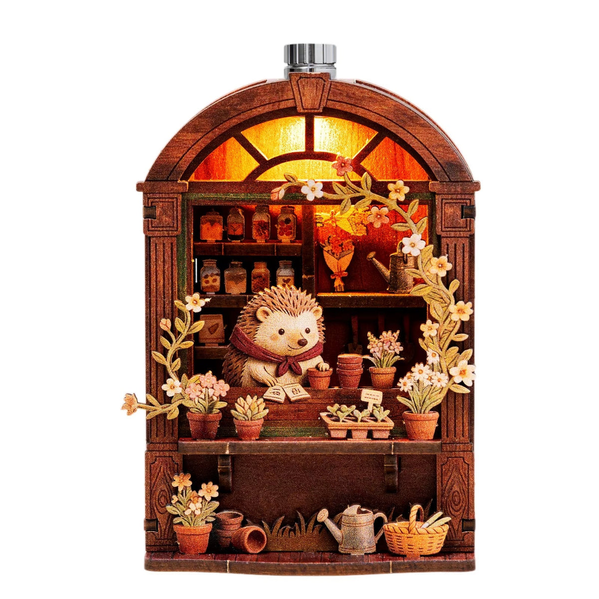 DIY 3D Book Nook Fridge Magnet Kit - Creative Assembly Model with Miniature Furniture and Animal Decor for Dollhouse Enthusiasts