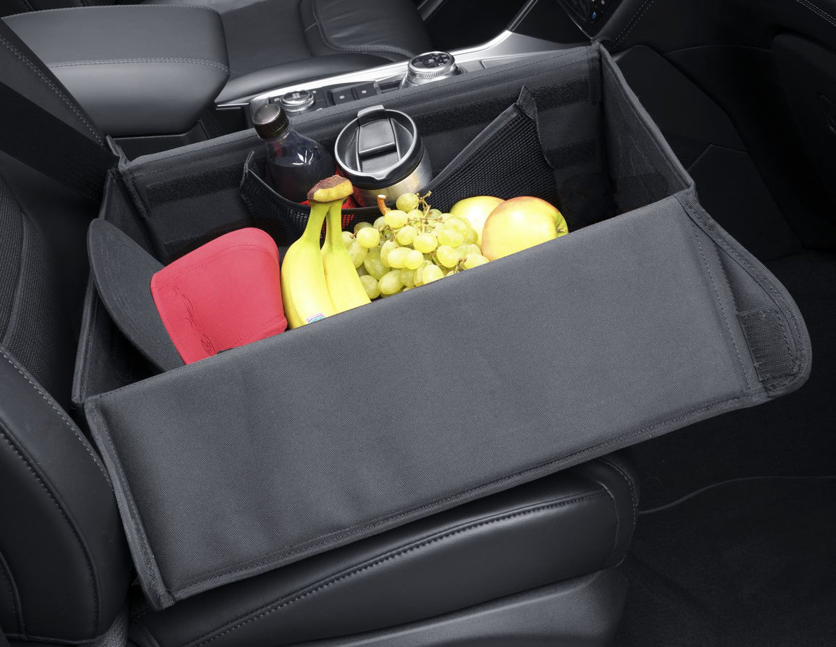 FABRIC TRANSPORT ORGANISER BOX FOLDABLE BLACK WITH WHITE FORD OVAL ON BOTH SIDES