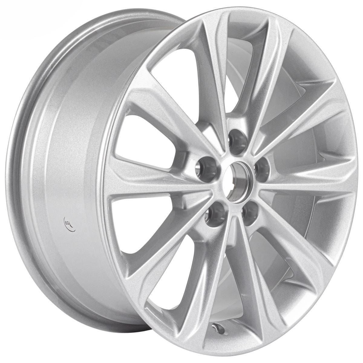KUGA 17" SET OF 4 ALLOY WHEELS 5X2-SPOKE DESIGN SPARKLE SILVER FINISH 2012-2020