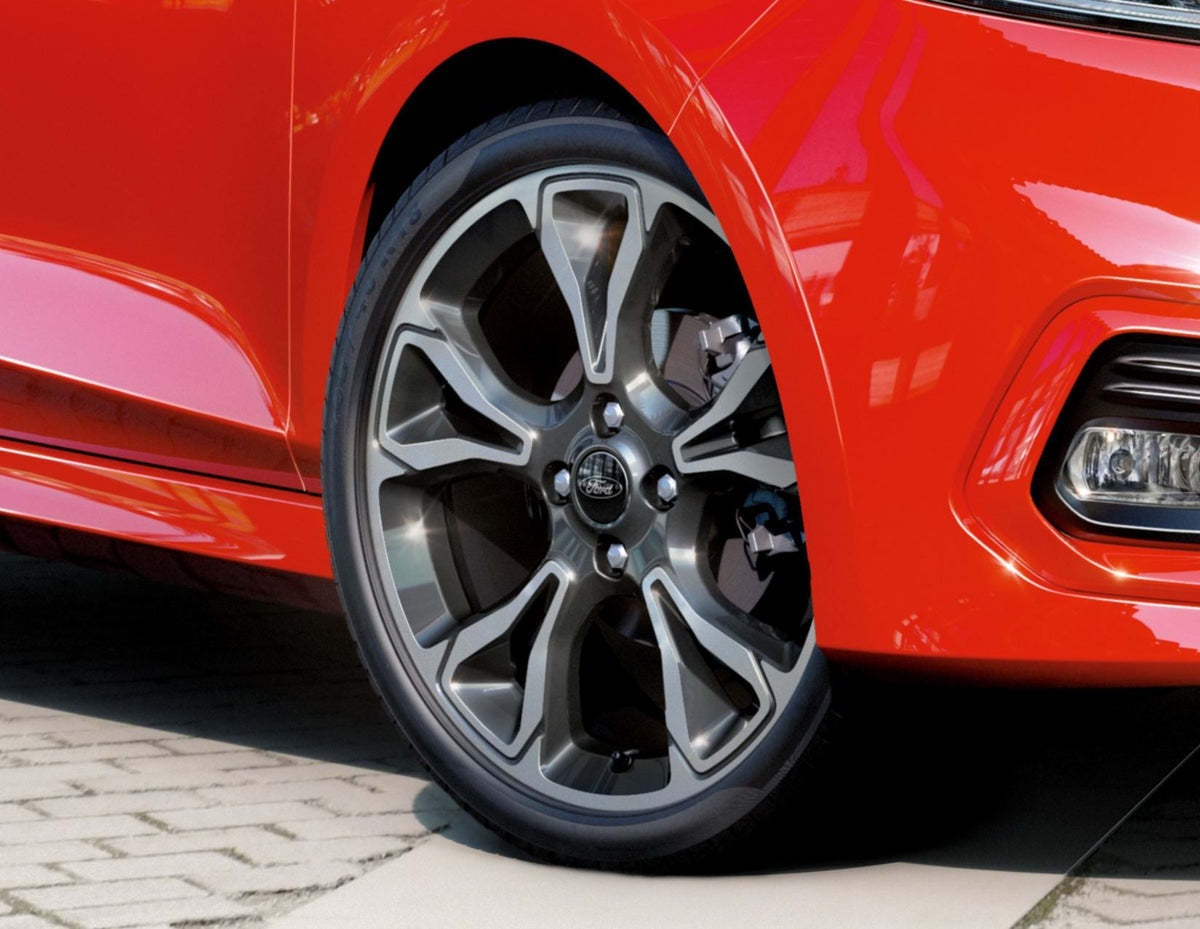 FIESTA 18" ALLOY WHEEL 5X2-SPOKE DESIGN ROCK METALLIC MACHINED FINISH 2017-2023