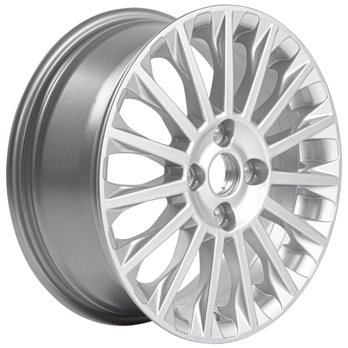 FIESTA 16" SET OF 4 ALLOY WHEEL 15-SPOKE DESIGN SPARKLE SILVER FINISH 2012-2019