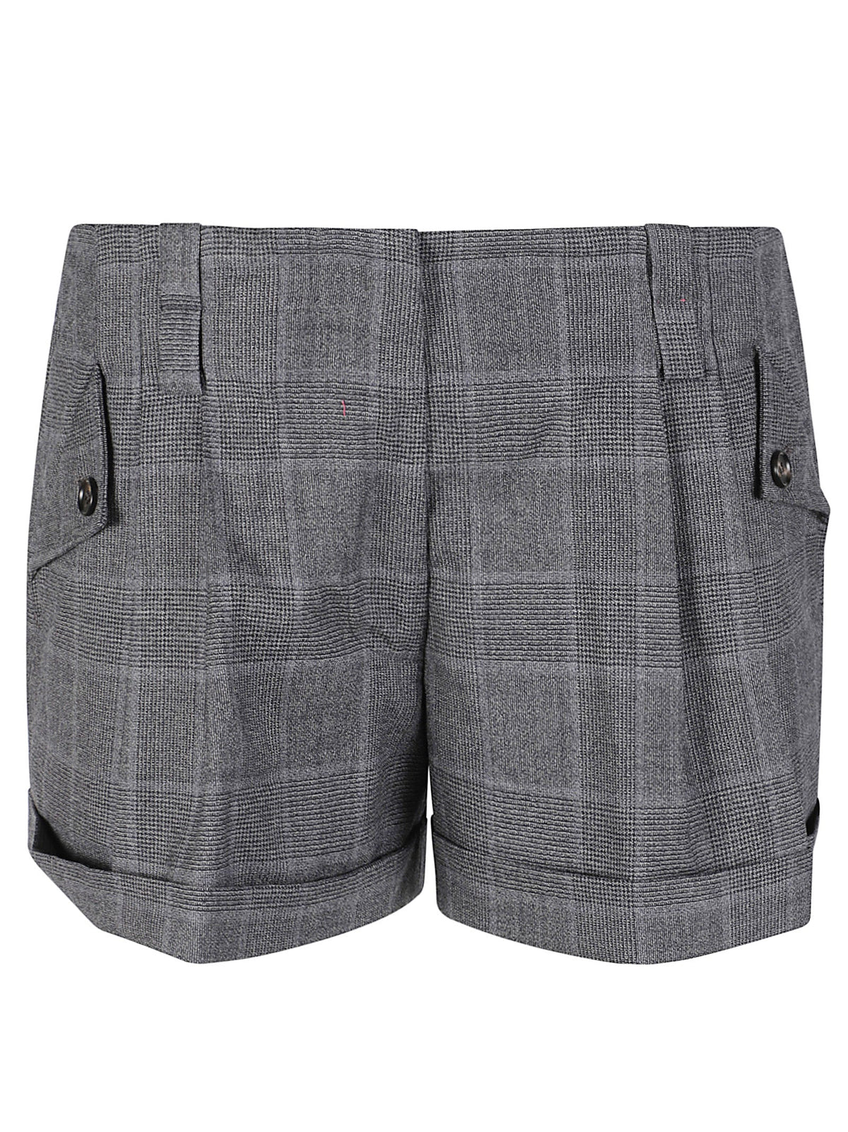 Oliofi Tailored Checkered Cotton Shorts