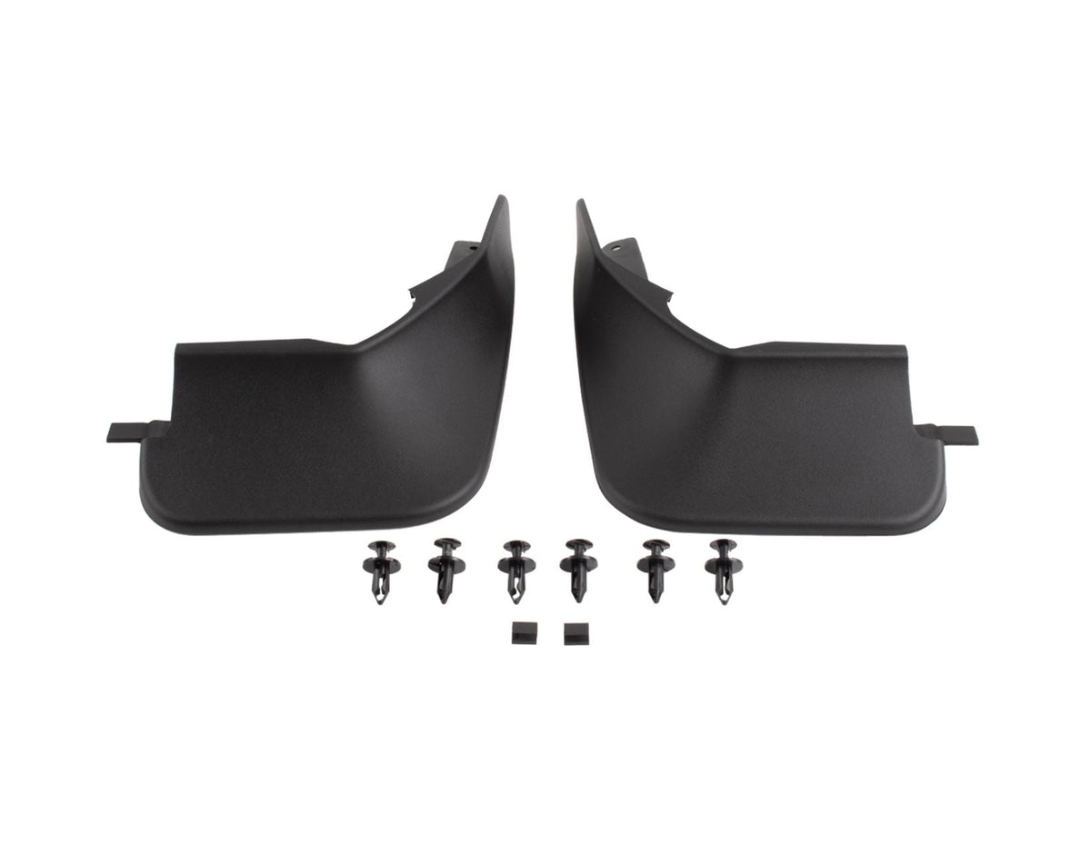 FIESTA FRONT MUD FLAPS CONTOURED SPLASH GUARDS BLACK 2017-2023