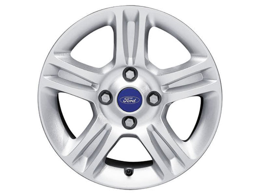 FIESTA 15" ALLOY WHEEL 5X2-SPOKE DESIGN SILVER FINISH 2008-2012