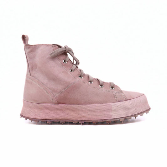 Women's Lacci Pellame High-Top Leather Sneaker In Pink