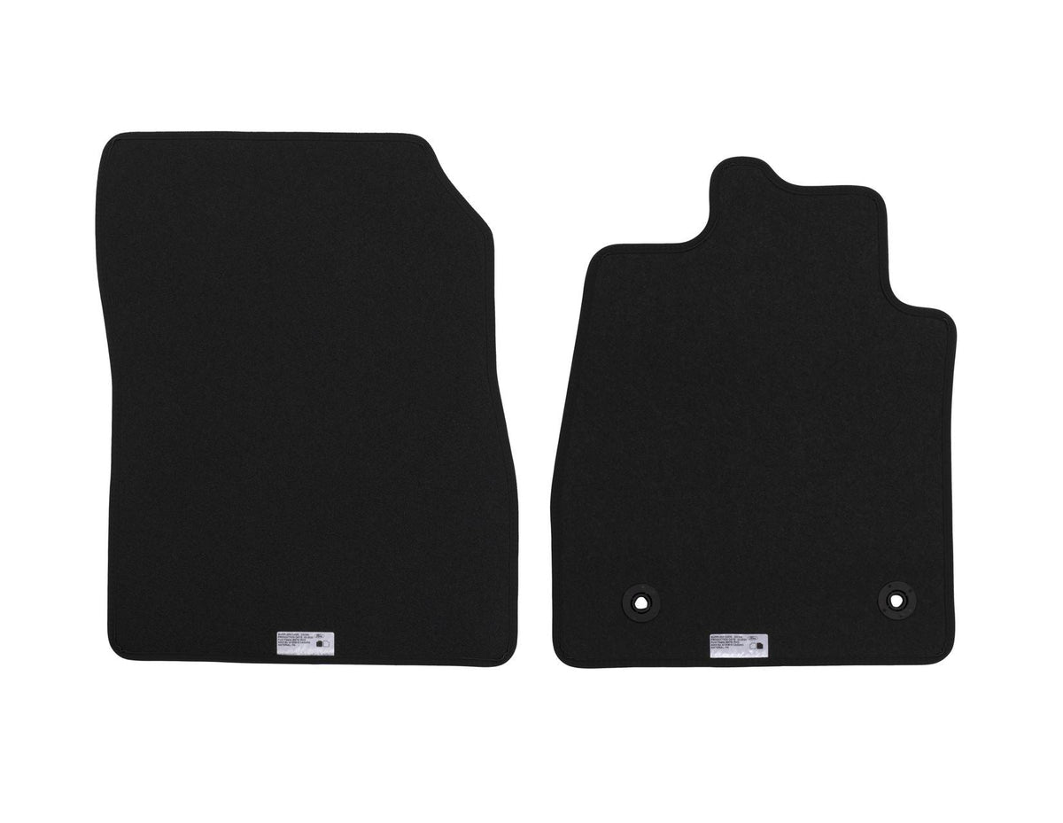 FIESTA PUMA FRONT VELOUR CARPET FLOOR MATS CONTOURED BLACK WITH RED STITCHING 2017-ONWARDS