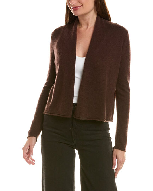 InCashmere Short 100% Cashmere Open Cardigan