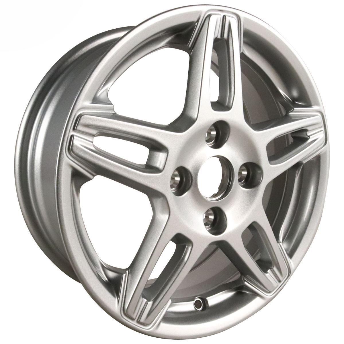 FIESTA 15" SET OF 4 ALLOY WHEELS 6J WHEELS 5X2-SPOKE DESIGN SPARKLE SILVER FINISH 2012-2019