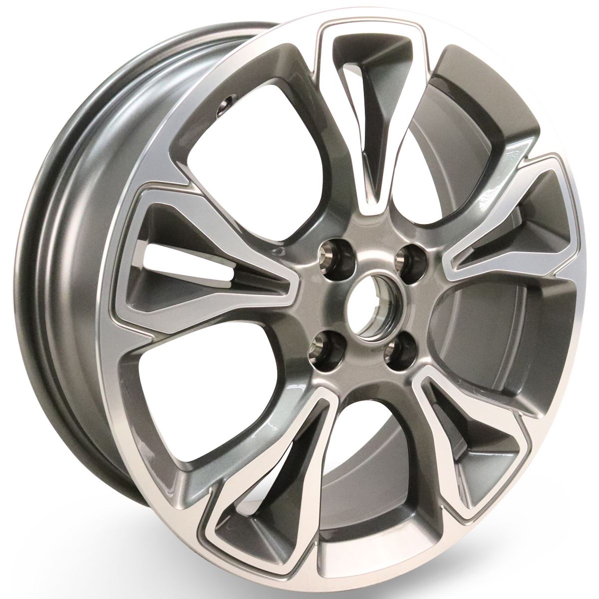 FIESTA 18" ALLOY WHEEL 5X2-SPOKE DESIGN ROCK METALLIC MACHINED FINISH 2017-2023