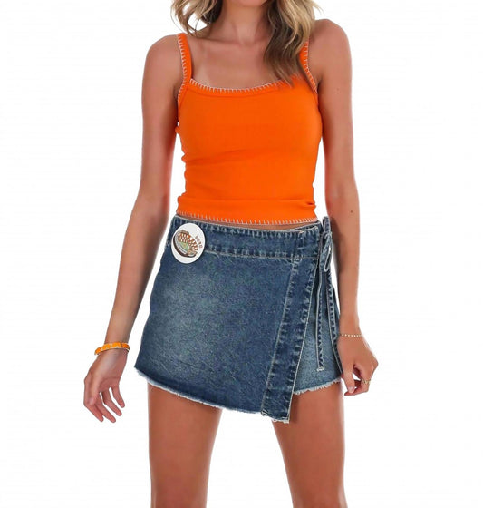 Football Frenzy Tank Top In Orange