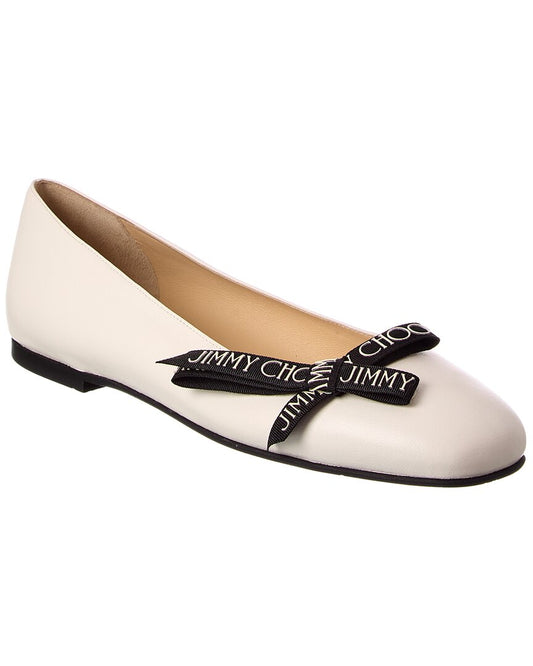 Jimmy Choo Dover Leather Ballerina Flat