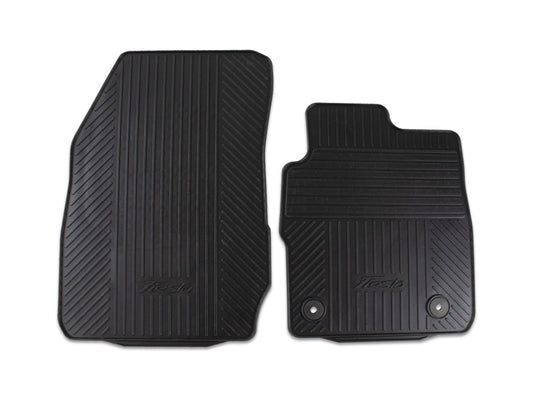 FIESTA FRONT RUBBER CONTOURED FLOOR MATS WITH FIESTA LOGO 2008-2017