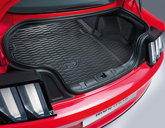 MUSTANG RUBBER BOOT FLOOR MAT ALL-WEATHER LOAD COMPARTMENT TRAY WITH LOGO 2015-2023