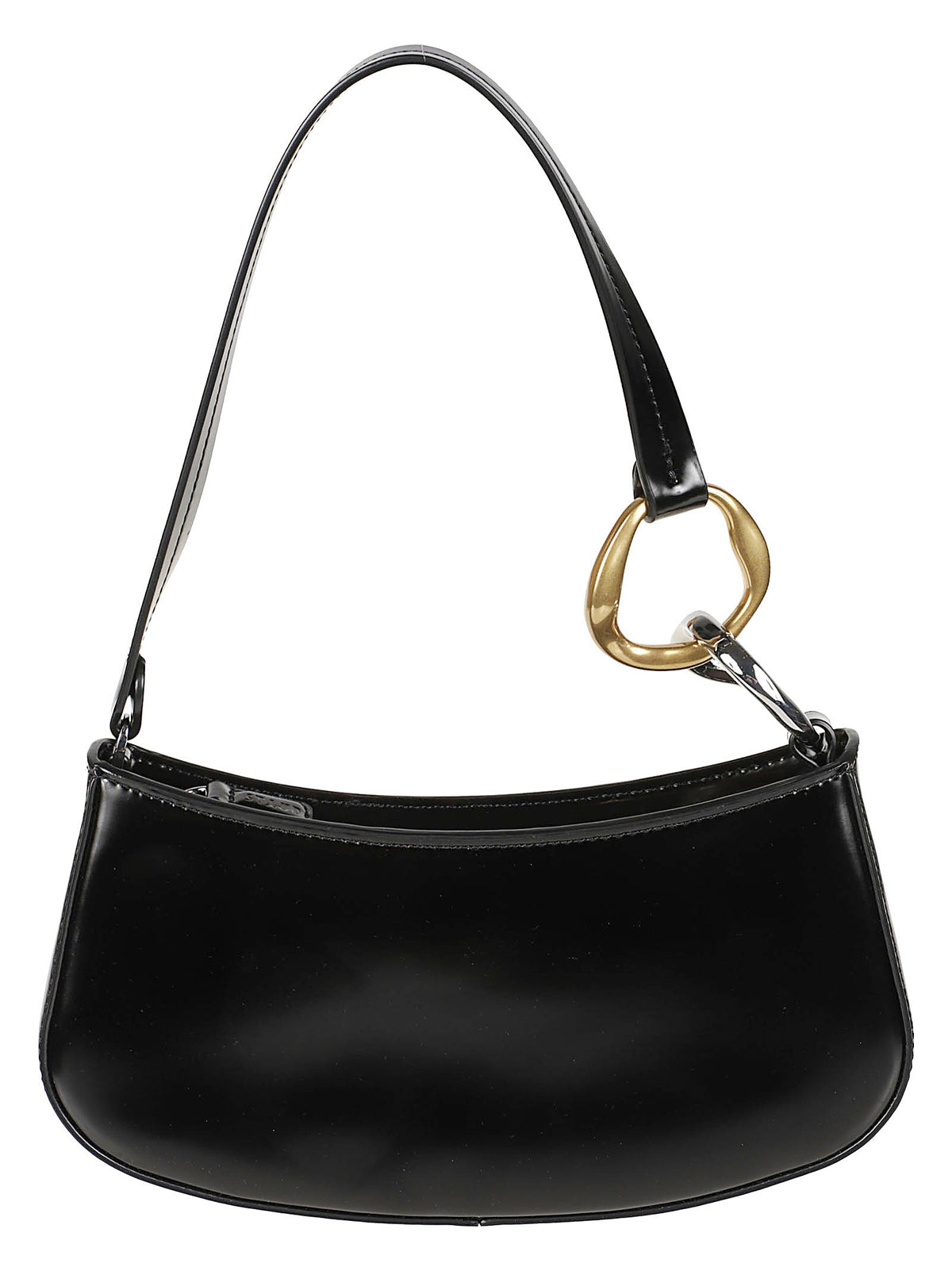 Ollie Black Leather Shoulder Bag