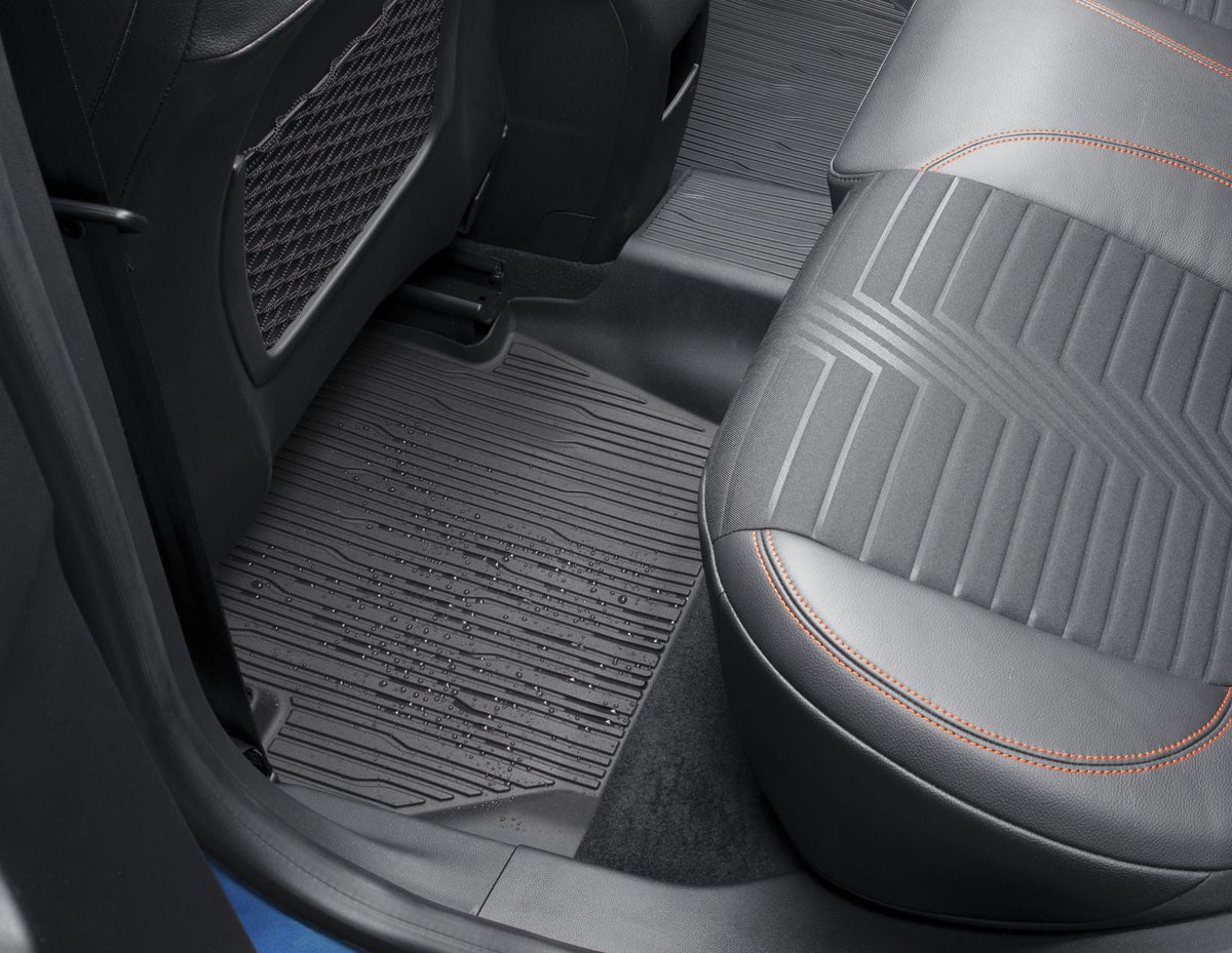 FIESTA PUMA REAR RUBBER FLOOR MATS ALL-WEATHER CONTOURED BLACK 2017-ONWARDS