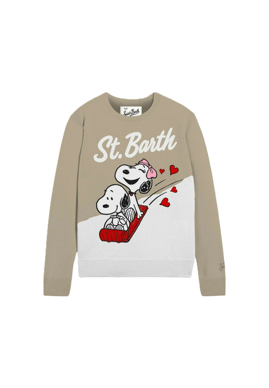 Cartoon Dog Heart Playful Graphic Sweater
