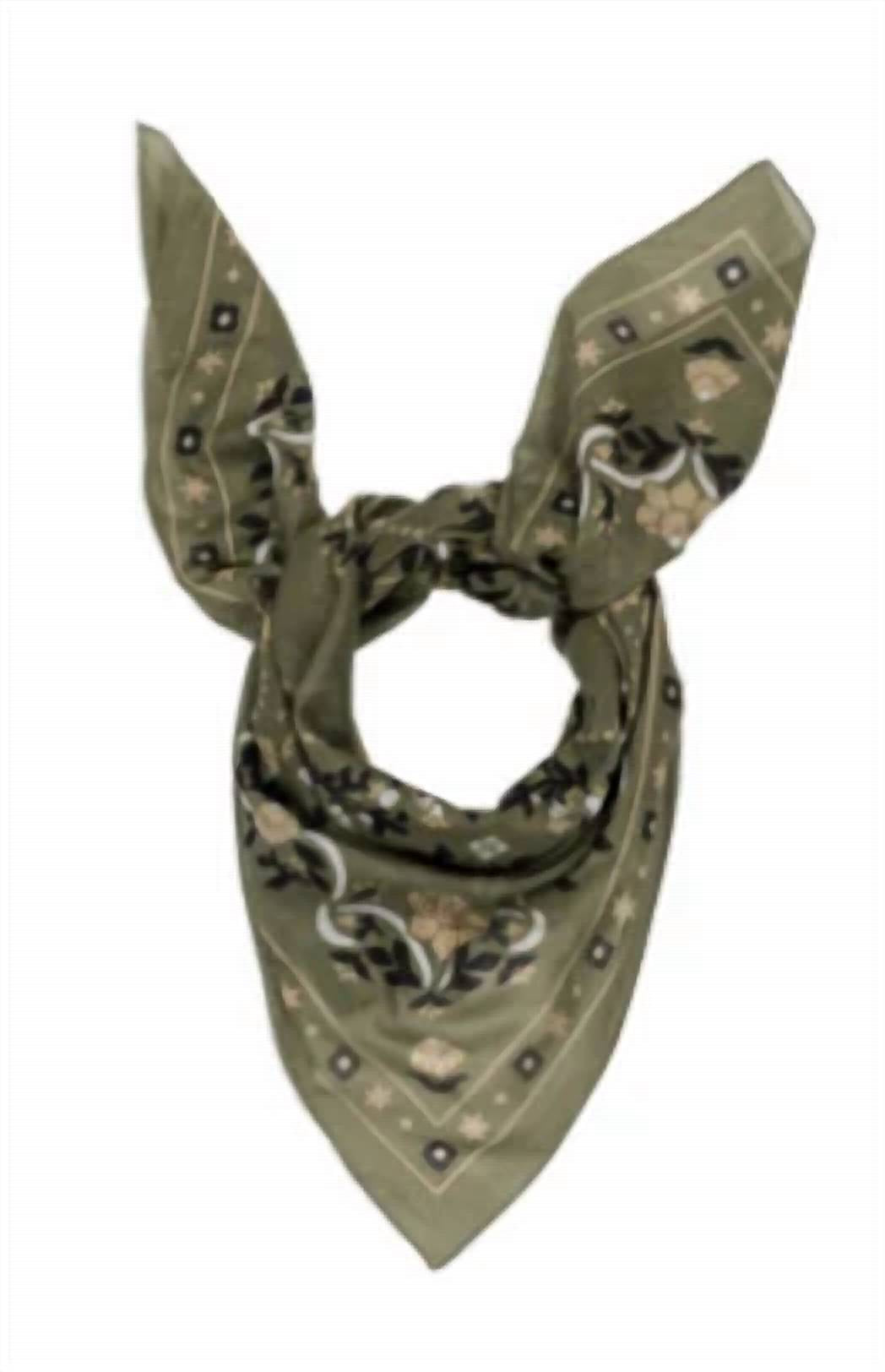 Women's Secret Garden Cotton Scarf In Olive