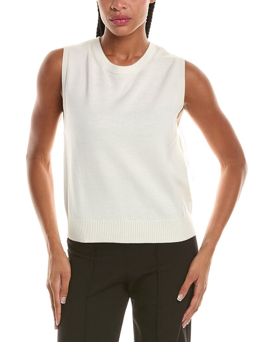 Oscar de la Renta Wool Knit Tank Top