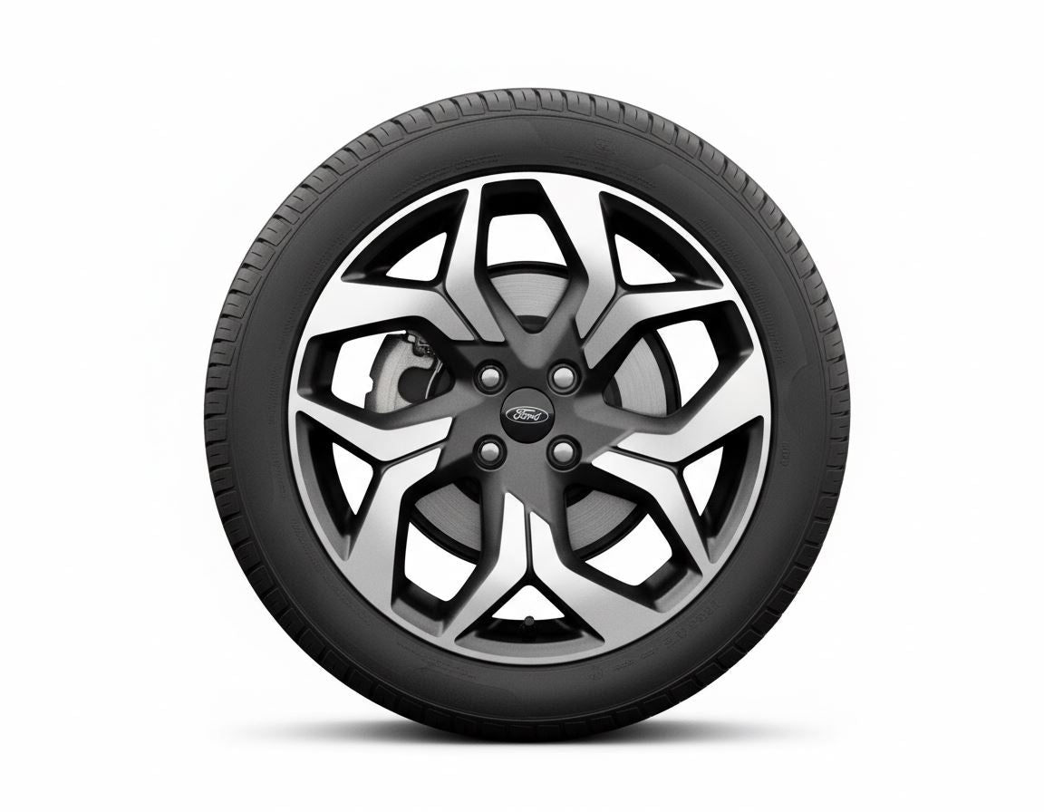 ECOSPORT 18" ALLOY WHEEL 5-SPOKE DESIGN ABSOLUTE BLACK MACHINED FINISH 2017-2023 2265014