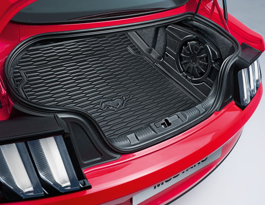 MUSTANG RUBBER BOOT FLOOR MAT LOAD COMPARTMENT TRAY WITH LOGO FOR SUBWOOFER 2015-2024 5338723
