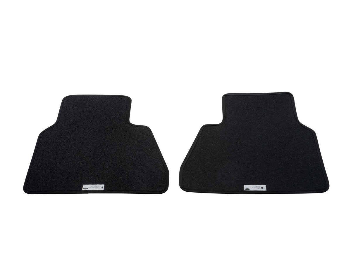 TRANSIT TOURNEO COURIER FRONT CARPET FLOOR MATS CONTOURED BLACK WITH BLUE STITCHING 2023-ONWARDS