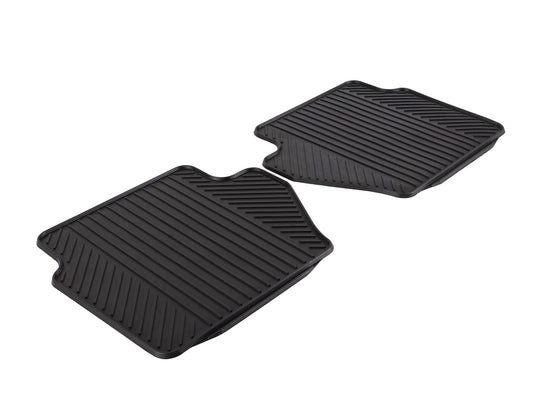 FIESTA REAR RUBBER FLOOR MATS ALL-WEATHER CONTOURED BLACK 2008-2019 1526902