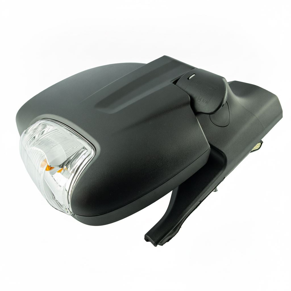 TRANSIT O/S REAR VIEW MIRROR LARGE HEAD & SHORT ARM 2019-ONWARDS