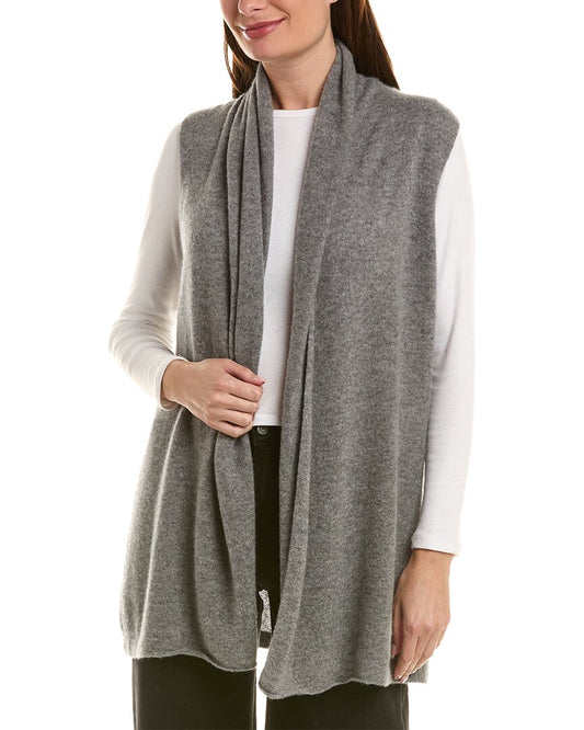 InCashmere Long Flyaway 100% Cashmere Vest